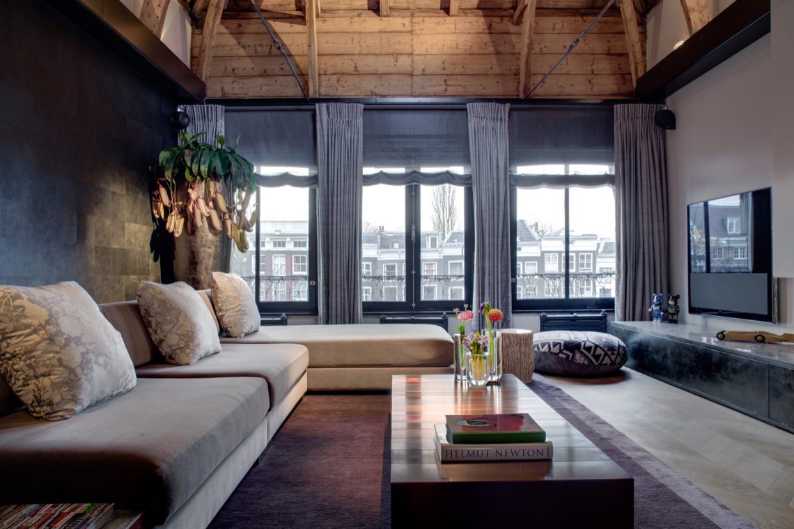 Luxe woonkamer met design meubelen ,Huisvesting, Gebouw, Binnen, Loft, Meubilair, Tafel, Penthouse, Kamer, Tapijt, Koffietafel, Luxe, Design, Exclusief, Modern, Maatwerk, Bijzondere, Mooie