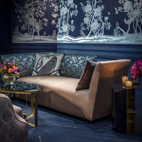 Royal Blue Corridor Salon Residence