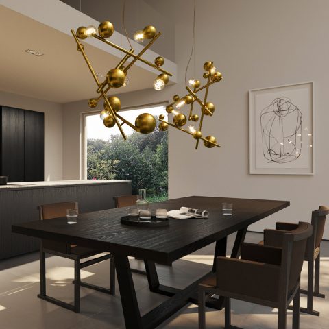 Modern style and light sculptures