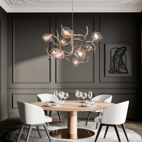 Classic interiors and light sculptures