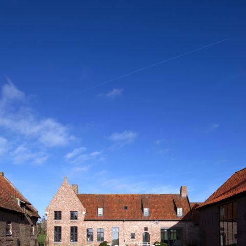 U-shaped farmhouse near the French border