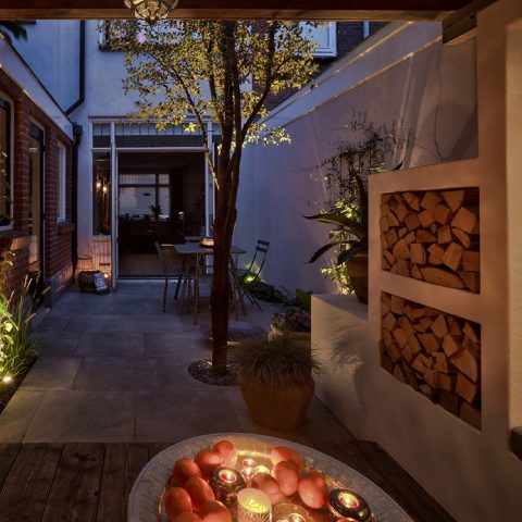 Small city garden in Marrakesh atmosphere