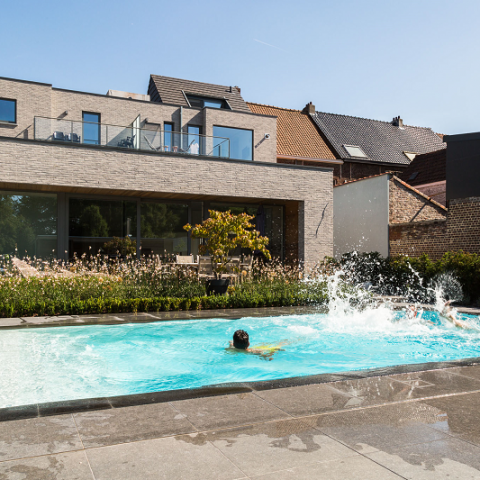 House with Infinity outdoor pool