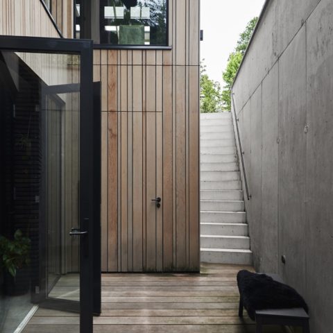 Playful forest house in the green
