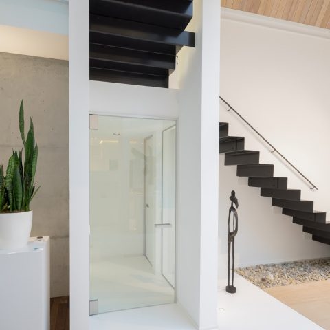 Architect house with modern interior doors