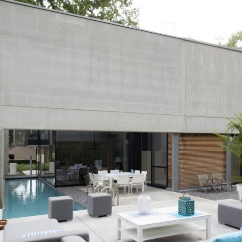 Architect house with modern interior doors