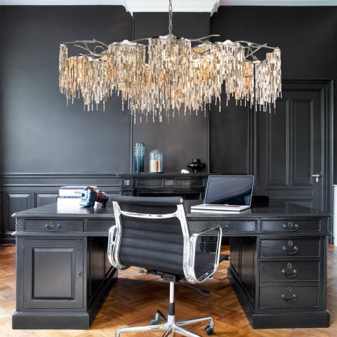 Light sculptures in classic interiors