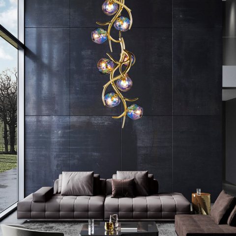 Light sculptures in modern interiors
