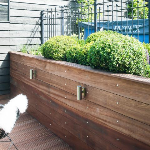 Landscaping and hardwood deck and veranda