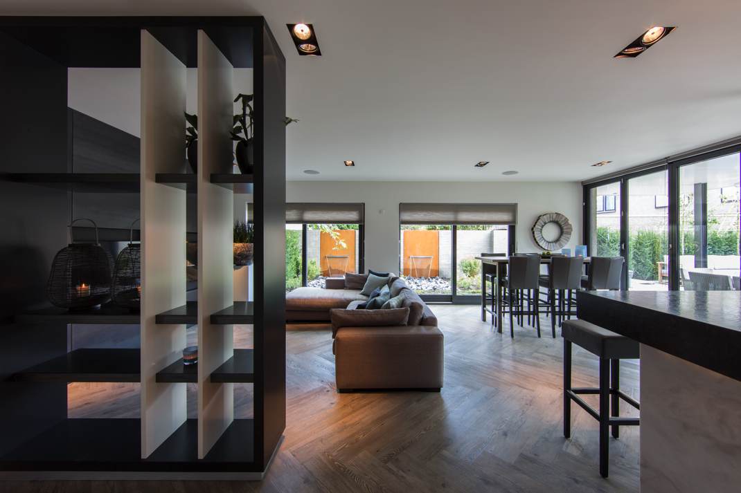 Luxe woonkamer met design meubelen ,Meubilair, Interieur ontwerp, Binnen, Huisvesting, Gebouw, Woonkamer, Kamer, Vloeren, Tafel, Hout, Luxe, Design, Exclusief, Modern, Maatwerk, Bijzondere, Mooie
