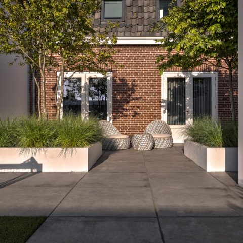 Frontyard. Backyard. Interior.