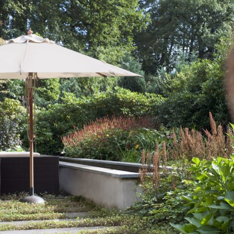 Ten-year-old terraced garden