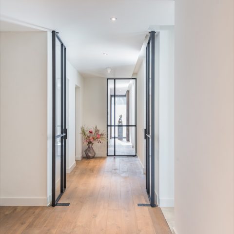 Interior with pivot doors