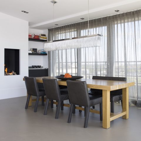 Furnishing penthouse with sleek interior