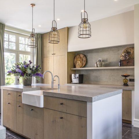 New construction home with character materials