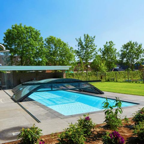 Pool with canopy
