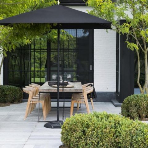Houten tuinset met parasol