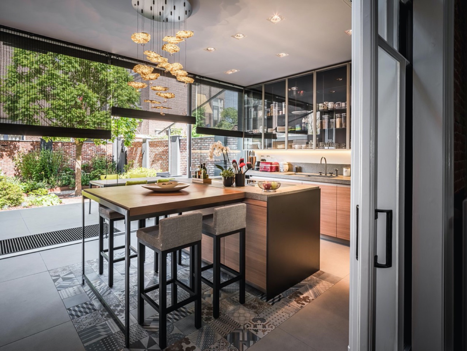 Luxury furniture in a spacious garden ,Indoors,Room,Kitchen Island,Kitchen,Housing,Building,Interior Design,Door,Lobby,Dining Room, Luxury, Design, Exclusive, Modern, Custom Made, Special, Beautiful