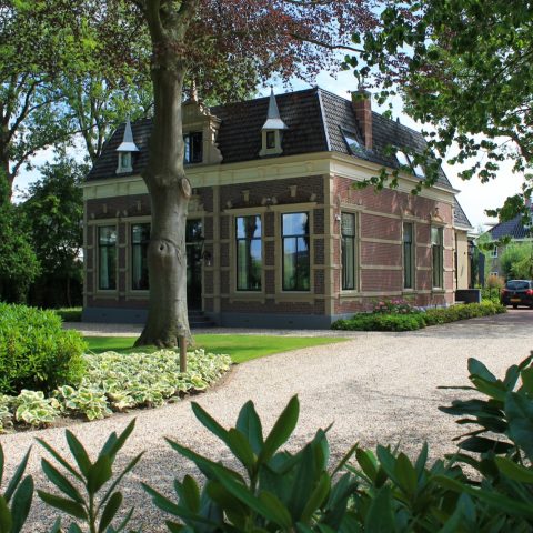 Stately country garden at monumental villa
