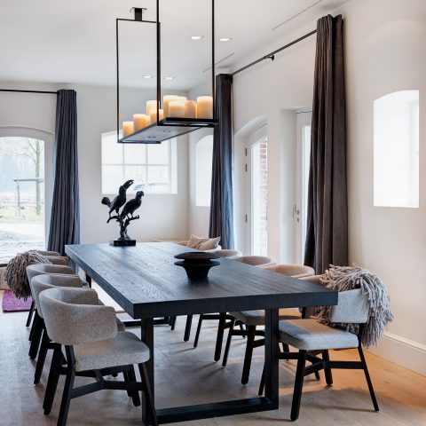 Residential farmhouse with light colors