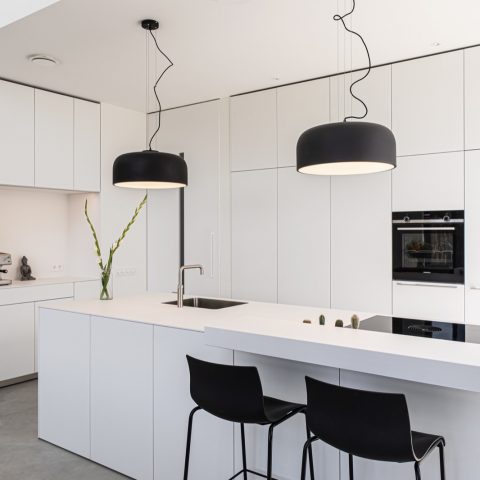 Sleek white bulthaup b3 kitchen