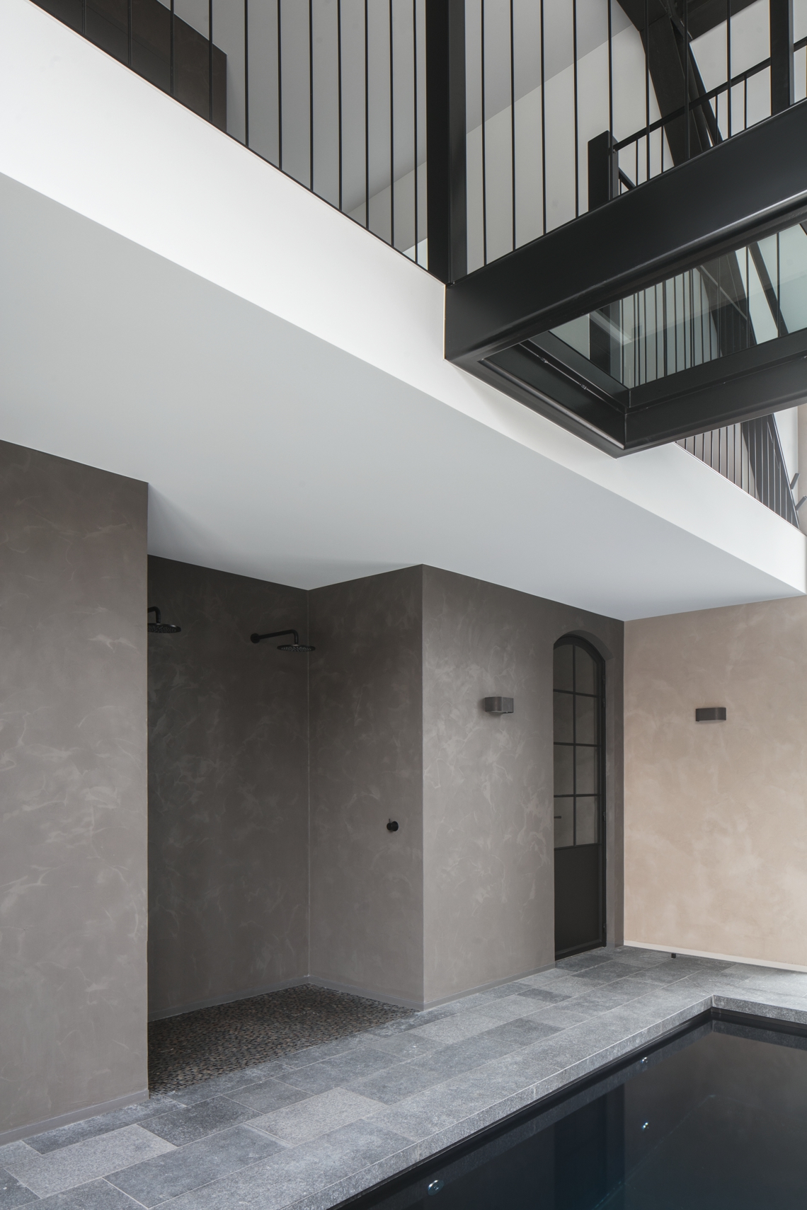 Luxurious modern high quality indoor pool ,Housing,Building,Indoors,Room,Loft,Corner,Concrete,Architecture,Lobby,Window, Luxury, Design, Exclusive, Modern, Custom Made, Special, Beautiful