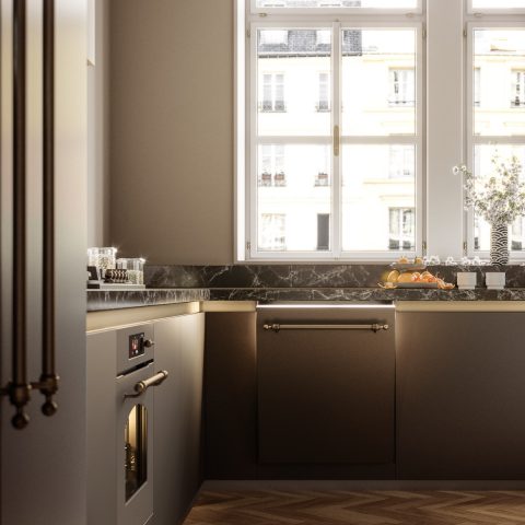 Exclusive kitchen with luxury ILVE Nostalgia appliances