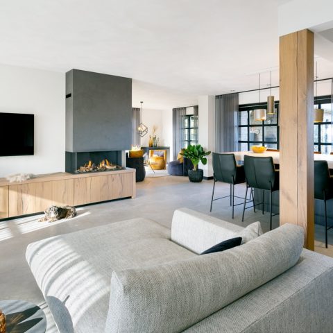 Prachtige landelijk moderne houten keuken en interieur