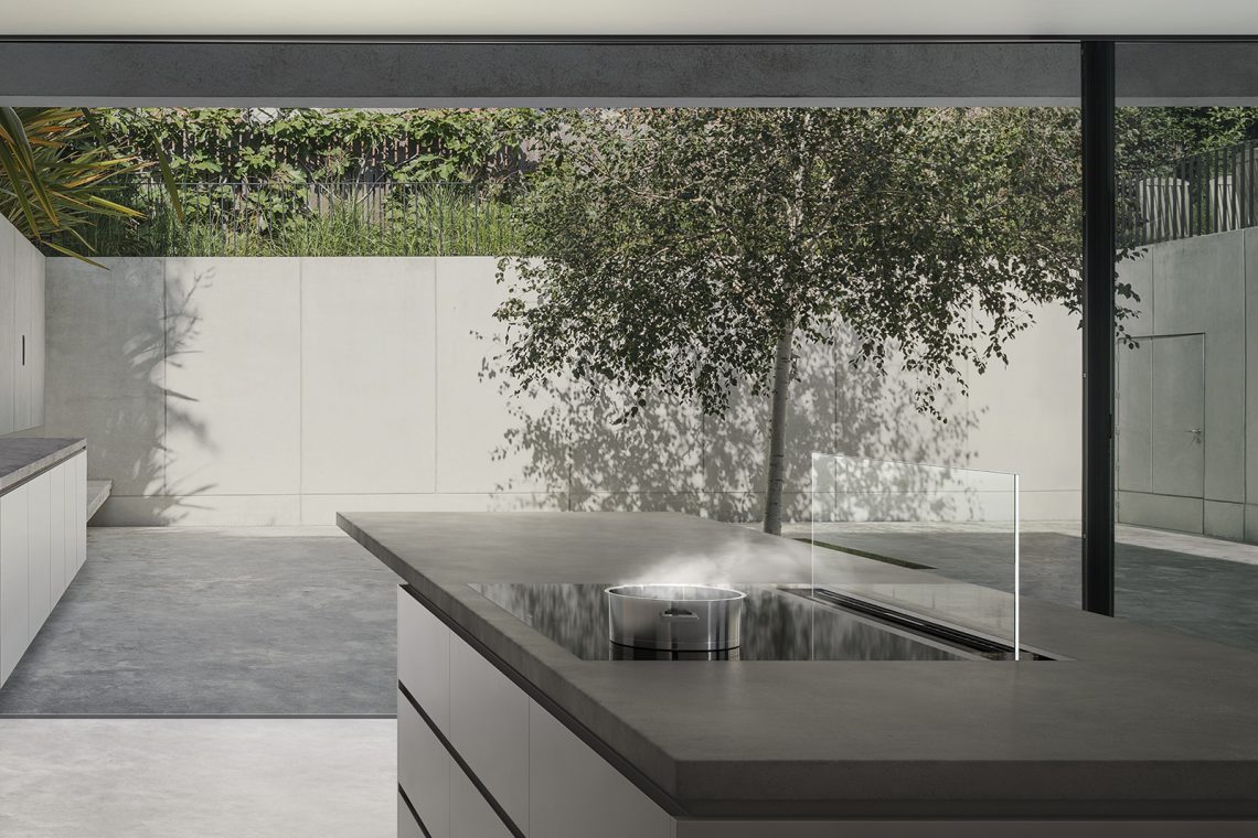 Less is more with the groundbreaking glass downdraft