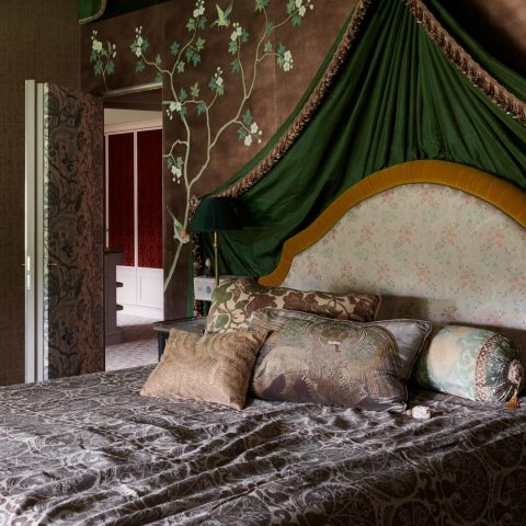 Luxury estate brimming with silk and antiques