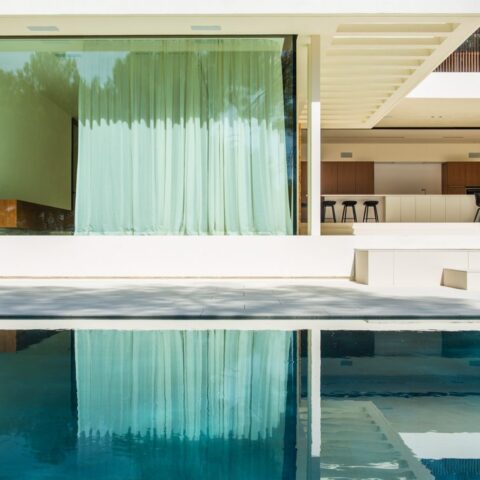 Outdoor residence by the Mediterranean sea