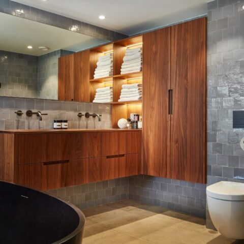 Modern rustic lake house