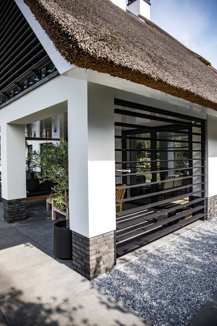 Luxury furniture in a spacious garden ,Housing,Building,Villa,House,Hotel,Concrete,Door,Architecture,Garage,Resort, Luxury, Design, Exclusive, Modern, Custom Made, Special, Beautiful