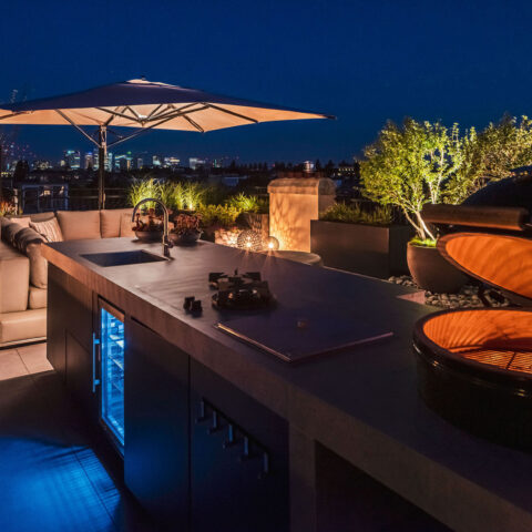 Dakterras met outdoor keuken