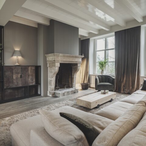 Wandmeubel met luxe leer