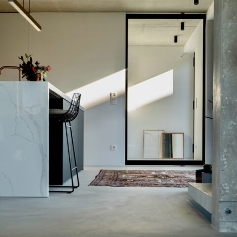 Design interior with cast floor