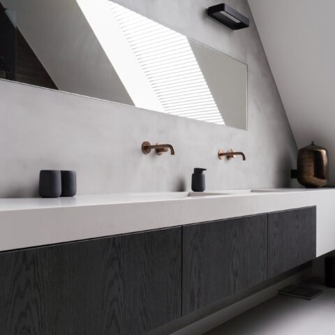 Cast floor in stylish decor