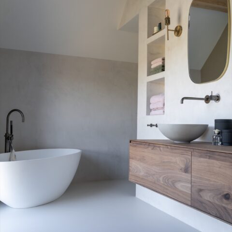 Luxury interior with cast floor