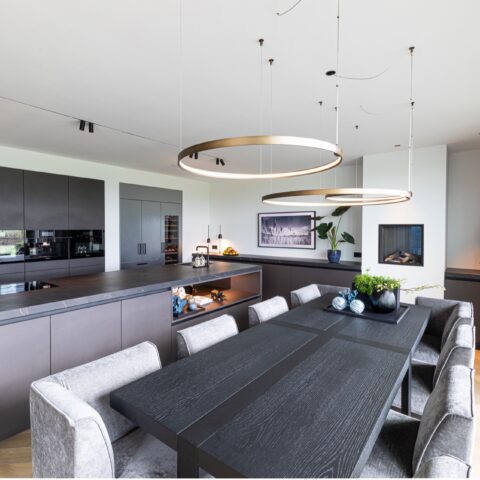 Luxe moderne lederlook keuken