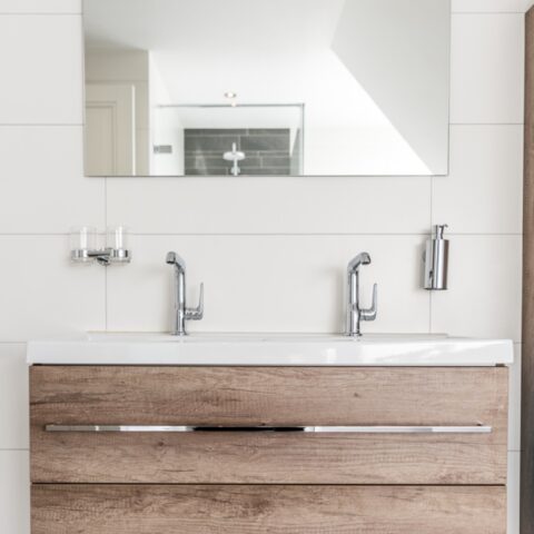 Frisse stijlvolle badkamer
