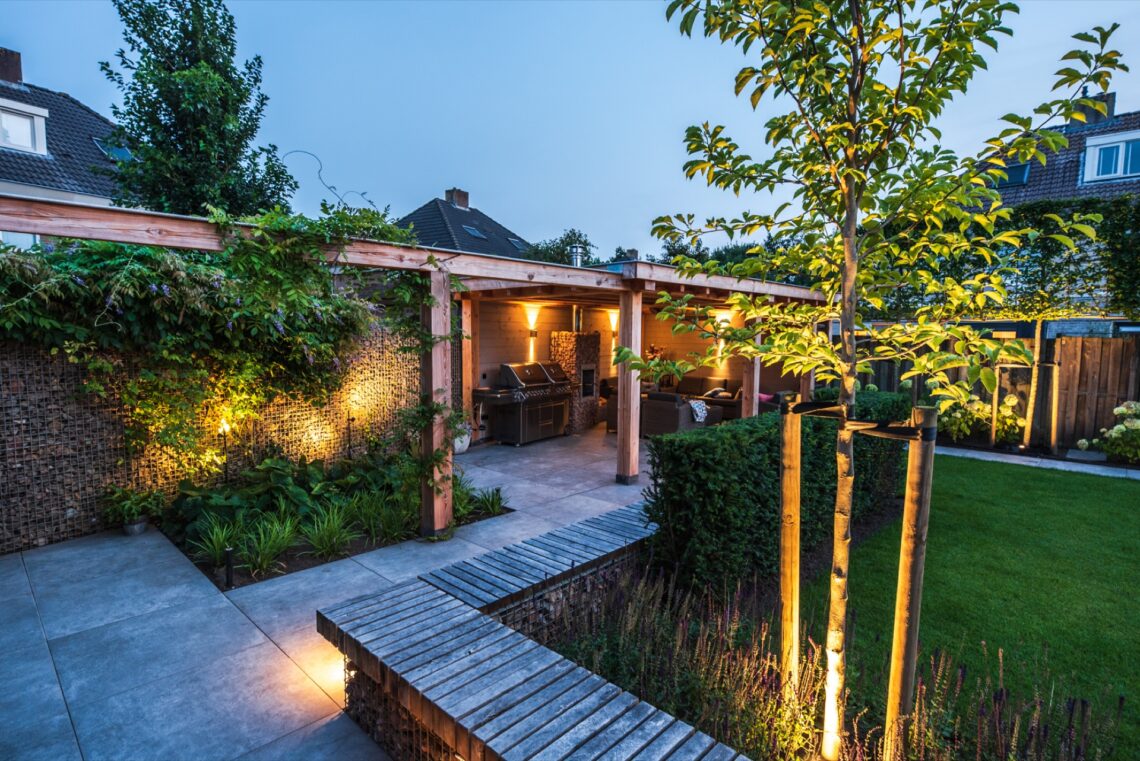 a house with trees in the background