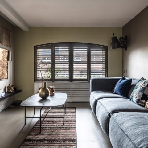 Stylish black and dark window decoration