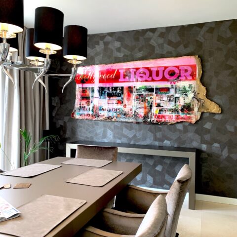 Interieurs met luxe kunst