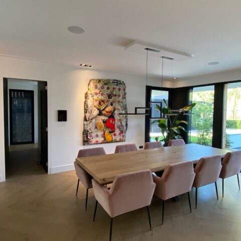 Interieurs met luxe kunst