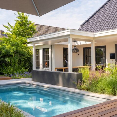 Sleek stylish wellness garden