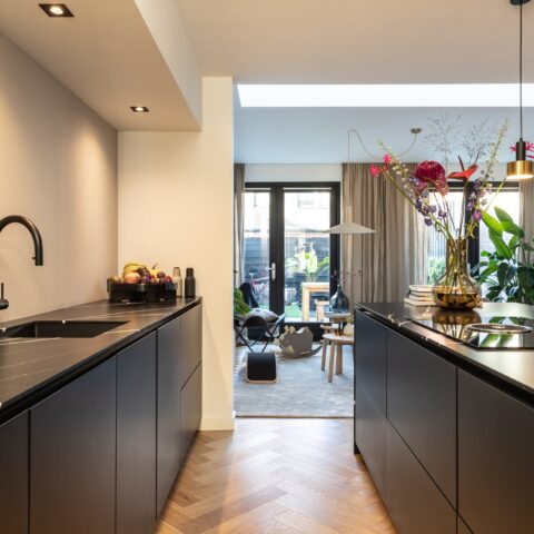 Black custom kitchen