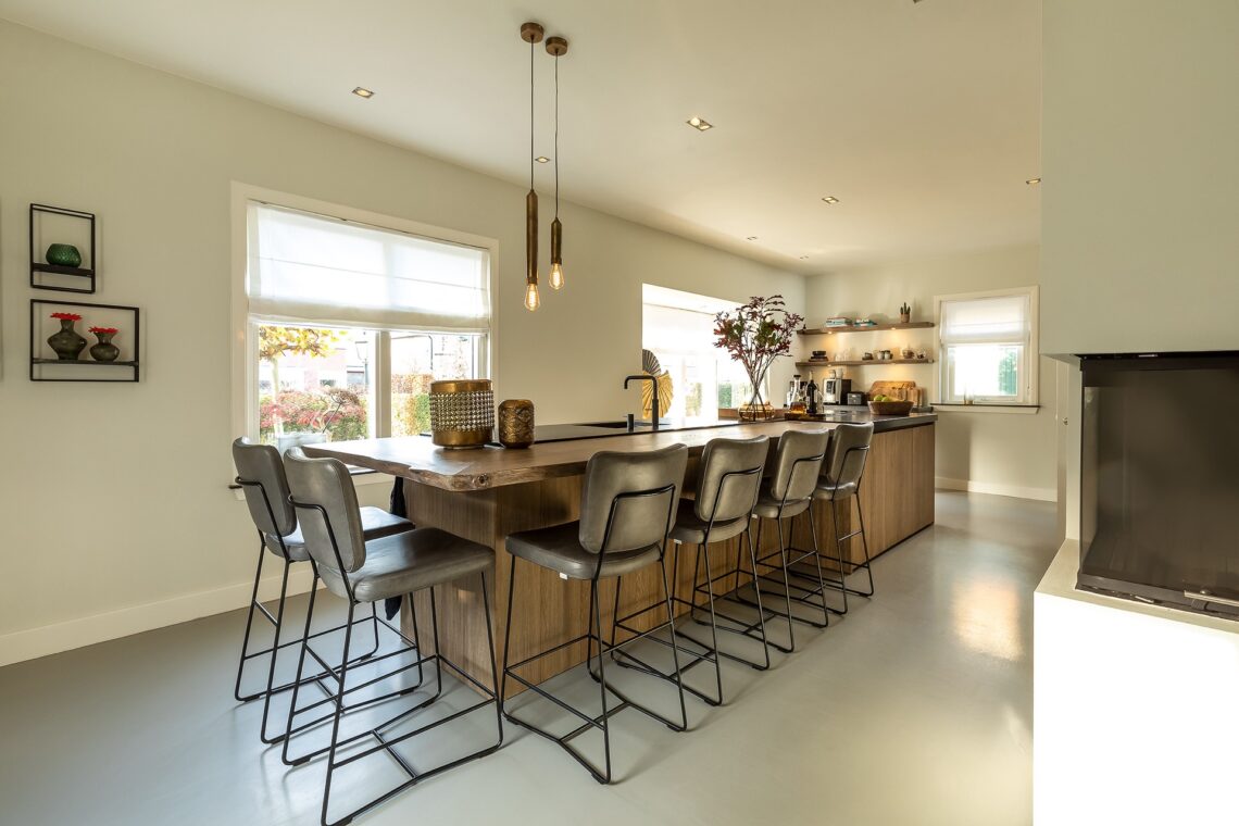 Luxury kitchen with modern furniture  