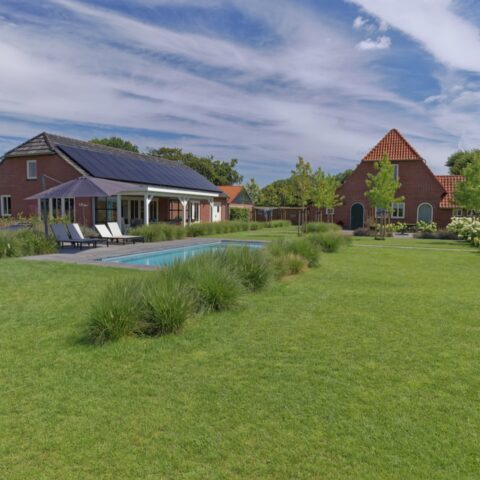 Landelijke tuin in Mill