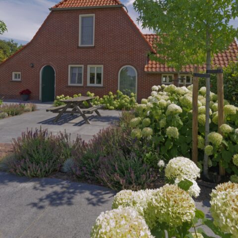 Landelijke tuin in Mill