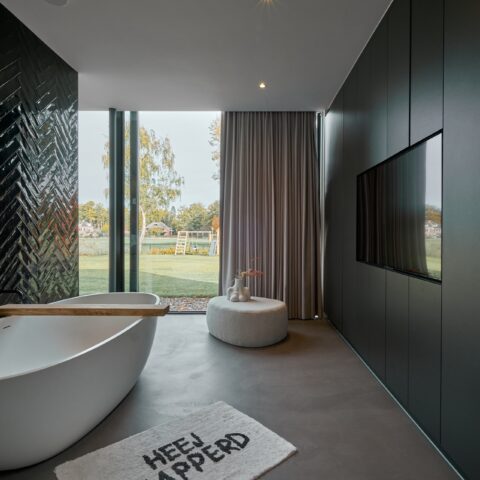 Schuurwoning met rieten dak en gevel
